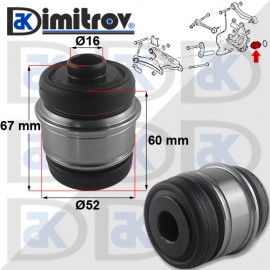 Тампон заден носач BMW 5 (E39) (E60) 6 (E63) (E64) 7 (E38) (E65) (E66) (E67) X5 (E53)
